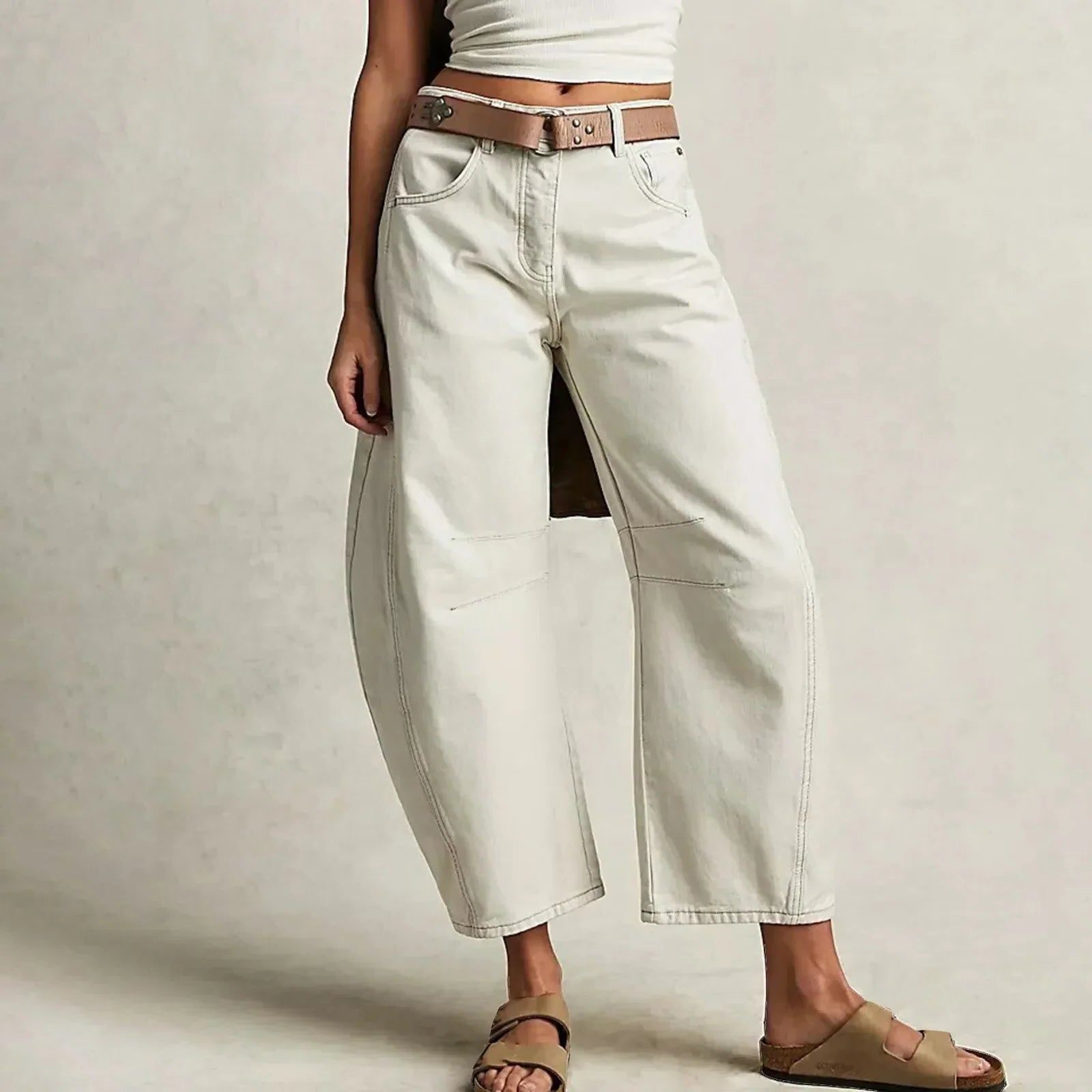 Vide Jeans til Damer - Hvid